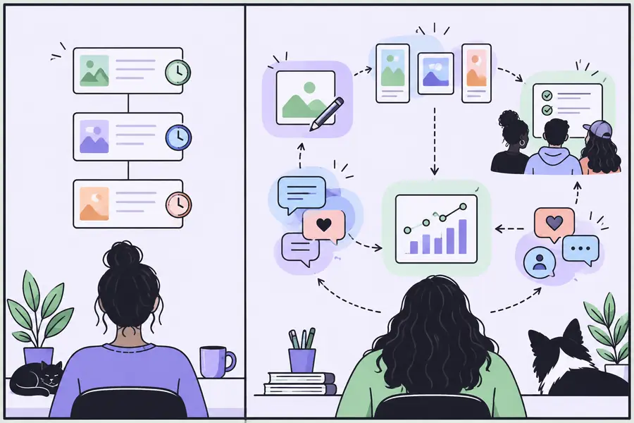 Ein übersichtlicherer Arbeitsbereich für die Social-Media-Planung
